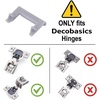 image:imageDecobasics 10 Pack Soft Close Cabinet Hinges  12 Overlay for Kitchen Cabinet Doors Slow SelfClosing Concealed Hidden Hinges for Face Frame Stainless Steel 3Way Adjustable amp Quiet Close Damper86 Degree