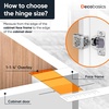 image:imageDecobasics 10 Pack Soft Close Cabinet Hinges  12 Overlay for Kitchen Cabinet Doors Slow SelfClosing Concealed Hidden Hinges for Face Frame Stainless Steel 3Way Adjustable amp Quiet Close Damper114 Inch