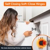 image:imageDecobasics 10 Pack Soft Close Cabinet Hinges  12 Overlay for Kitchen Cabinet Doors Slow SelfClosing Concealed Hidden Hinges for Face Frame Stainless Steel 3Way Adjustable amp Quiet Close Damper1 Inch