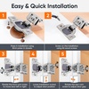 image:imageDecobasics 10 Pack Soft Close Cabinet Hinges  12 Overlay for Kitchen Cabinet Doors Slow SelfClosing Concealed Hidden Hinges for Face Frame Stainless Steel 3Way Adjustable amp Quiet Close Damper112 Inch