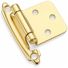image:imageDecobasics 12 Overlay Matte Black Cabinet Hinges 1 Pair 2 Pcs Self Closing Bath amp Kitchen Cabinet Hinges Black Flush Mount wDoor Bumpers amp Upgraded ScrewsBrass Plated