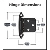 image:imageDecobasics 12 Overlay Matte Black Cabinet Hinges 1 Pair 2 Pcs Self Closing Bath amp Kitchen Cabinet Hinges Black Flush Mount wDoor Bumpers amp Upgraded ScrewsOil Rubbed Bronze