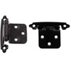 image:imageDecobasics Matte Black Cabinet Hinges for Kitchen Cabinets 40 Pair 80 Pcs  12 Overlay Variable Overlay  Face Frame Flush SELF CLOSING Cabinet Hinges with Cupboard Door Bumpers Upgraded Screws
