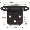 image:imageDecobasics Matte Black Cabinet Hinges for Kitchen Cabinets 40 Pair 80 Pcs  12 Overlay Variable Overlay  Face Frame Flush SELF CLOSING Cabinet Hinges with Cupboard Door Bumpers Upgraded Screws