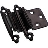 image:imageDecobasics Matte Black Cabinet Hinges for Kitchen Cabinets 40 Pair 80 Pcs  12 Overlay Variable Overlay  Face Frame Flush SELF CLOSING Cabinet Hinges with Cupboard Door Bumpers Upgraded Screws