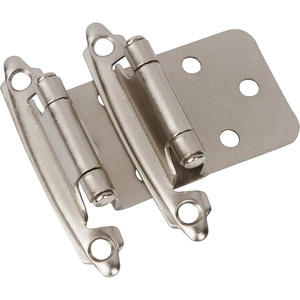 image:imageDecoBasics Overlay Cabinet Hinges 10 Pair  20 Pack Brushed Nickel Face Frame Metal Hinges for Kitchen Cabinet Cabinet Hardware Quick amp Easy Installation