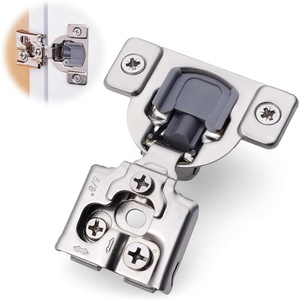 image:imageDecobasics 10 Pack Soft Close Cabinet Hinges  12 Overlay for Kitchen Cabinet Doors Slow SelfClosing Concealed Hidden Hinges for Face Frame Stainless Steel 3Way Adjustable amp Quiet Close Damper58 Inch
