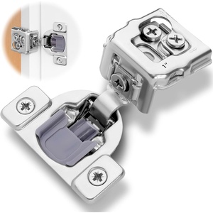 image:imageDecobasics 10 Pack Soft Close Cabinet Hinges  12 Overlay for Kitchen Cabinet Doors Slow SelfClosing Concealed Hidden Hinges for Face Frame Stainless Steel 3Way Adjustable amp Quiet Close Damper1 Inch