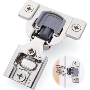 image:imageDecobasics 10 Pack Soft Close Cabinet Hinges  12 Overlay for Kitchen Cabinet Doors Slow SelfClosing Concealed Hidden Hinges for Face Frame Stainless Steel 3Way Adjustable amp Quiet Close Damper12 in