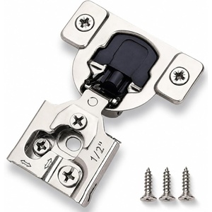 image:imageDecobasics 10 Pack Soft Close Cabinet Hinges  12 Overlay for Kitchen Cabinet Doors Slow SelfClosing Concealed Hidden Hinges for Face Frame Stainless Steel 3Way Adjustable amp Quiet Close Damper12 Inch